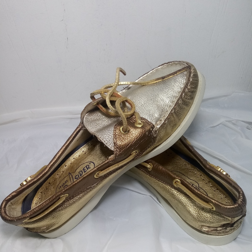 SPERRY TOP SIDER GOLD CREPE WOMEN'S OXFORD SHOES. - Picture 7 of 8